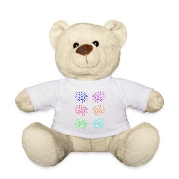 Sun Sticker Blue Turqis - Teddy Bear - white - Front