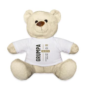 Grumpa Man Myth The Bad Influence - Dad Grandpa - Teddy Bear - white - Front