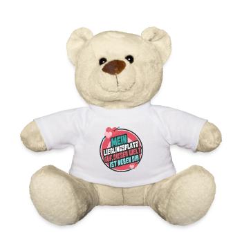 Mein Lieblingsplatz auf dieser Welt Valentinstag - Teddy - Weiß - Vorne