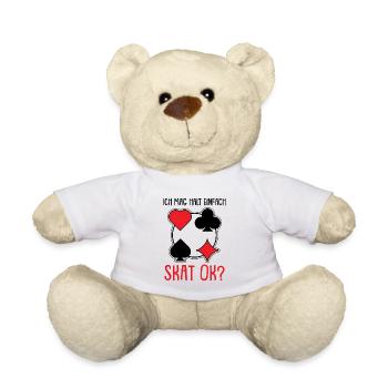 Ich mag halt einfach - Skat ok? - Teddy - Weiß - Vorne