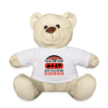 heute spiele ich Skat - Teddy - Weiß - Vorne