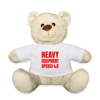 Excavator driver - Teddy Bear - white - Front