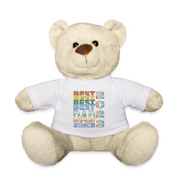 Bester Papa der Welt seit 2023 Vatertag Geburtstag - Teddy - Weiß - Vorne