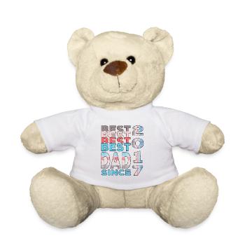 Best dad in the world since 2017 Father's Day birthday - Teddy Bear - white - Front