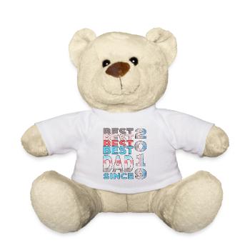Bester Papa der Welt seit 2019 Vatertag Geburtstag - Teddy - Weiß - Vorne