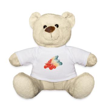 Cool Retro Quad ATV Enthusiasts Quad Racers - Teddy Bear - white - Front