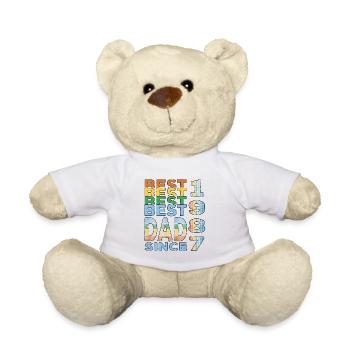 Bester Papa der Welt seit 1987 Vatertag - Teddy - Weiß - Vorne