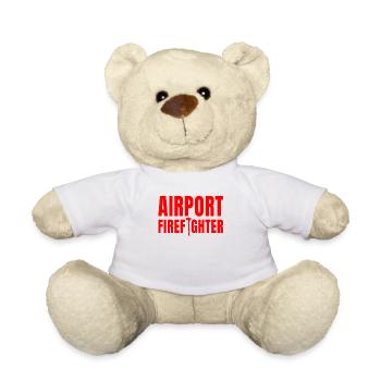 Airport firefighter - Teddy Bear - white - Front