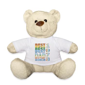 Meilleur papa du monde depuis 1973 anniversaire de la fête des pères - Nounours - blanc - Devant