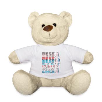 Bester Papa der Welt seit 1971 Vatertag Geburtstag - Teddy - Weiß - Vorne