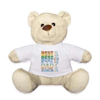 Bester Papa der Welt seit 1971 Vatertag Geburtstag - Teddy - Weiß - Vorne