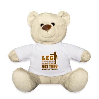 Leg Amputees like to stretch - Teddy - Weiß - Vorne