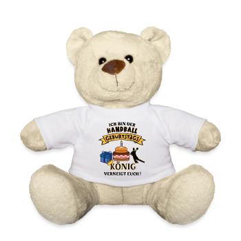 Handball Spieler Geburtstag Handballer Geb. König - Teddy - Weiß - Vorne