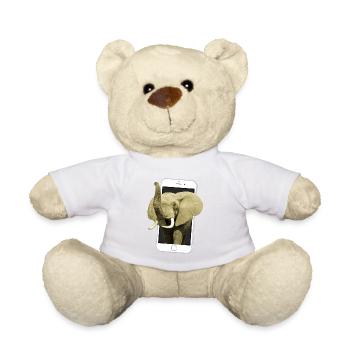 Smartphone avec éléphant - Elephant in Africa - Nounours - blanc - Devant