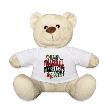 Völkerball Weihnachten Spieler Völkerballer XMAS - Teddy - Weiß - Vorne