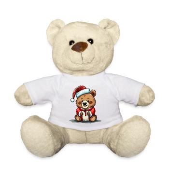 Petit Ourson de Noël - Nounours - blanc - Devant