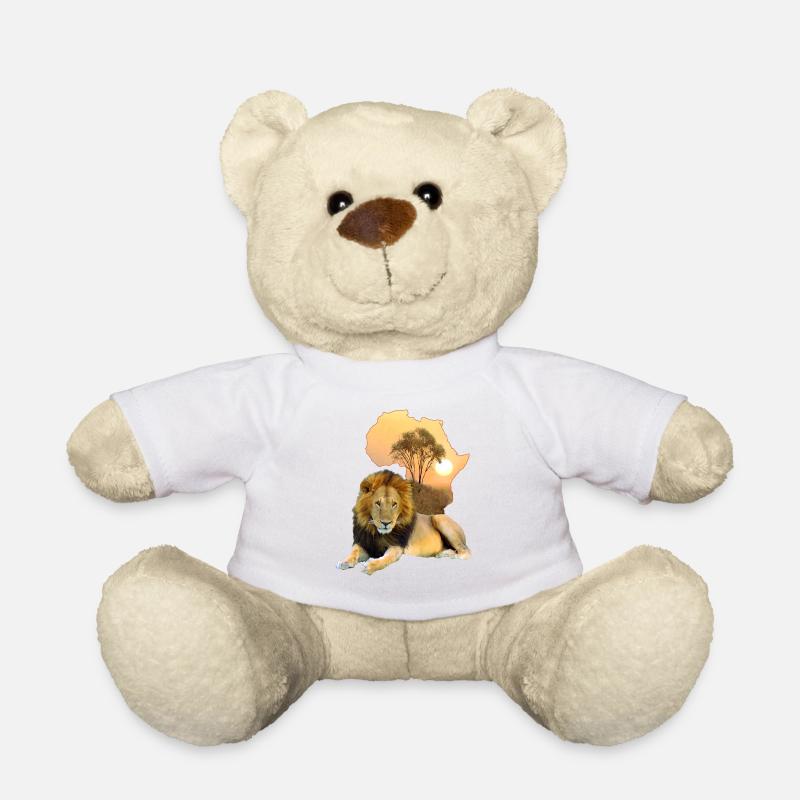 Löwe - Raubkatze in Afrika - Teddy - Weiß