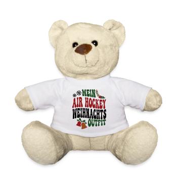 Air Hockeyspieler Weihnachten Air Hockey Spieler - Teddy - Weiß - Vorne