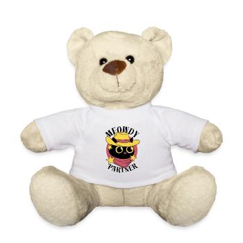 Meowdy Partner - Teddy Bear - white - Front