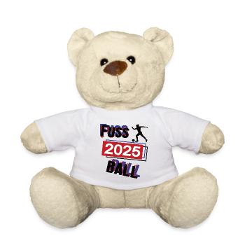 Fussball Spielerin Team Turnier Mannschaft 2025 - Teddy - Weiß - Vorne