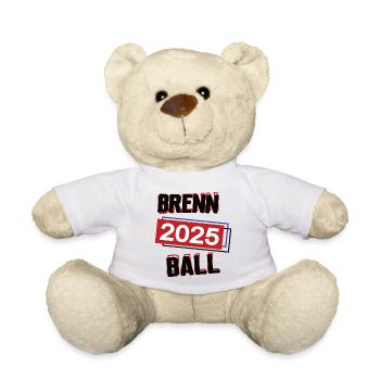 Brennball Spielerin Team Turnier Mannschaft 2025 - Teddy - Weiß - Vorne