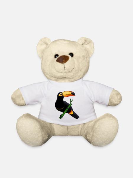 Idée cadeau Toucan tropiques forêt tropicale - Nounours - blanc