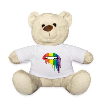 Lèvres LGBTI - Nounours - blanc - Devant