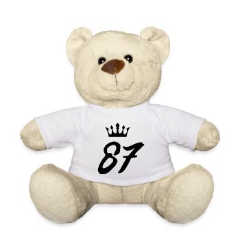 87 Zahl Krone - Teddy - Weiß - Vorne