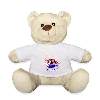 Football abstract Pays-Bas - Nounours - blanc - Devant