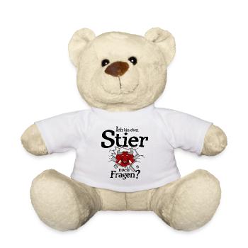 Stier Sternzeichen Tierkreiszeichen - Teddy - Weiß - Vorne