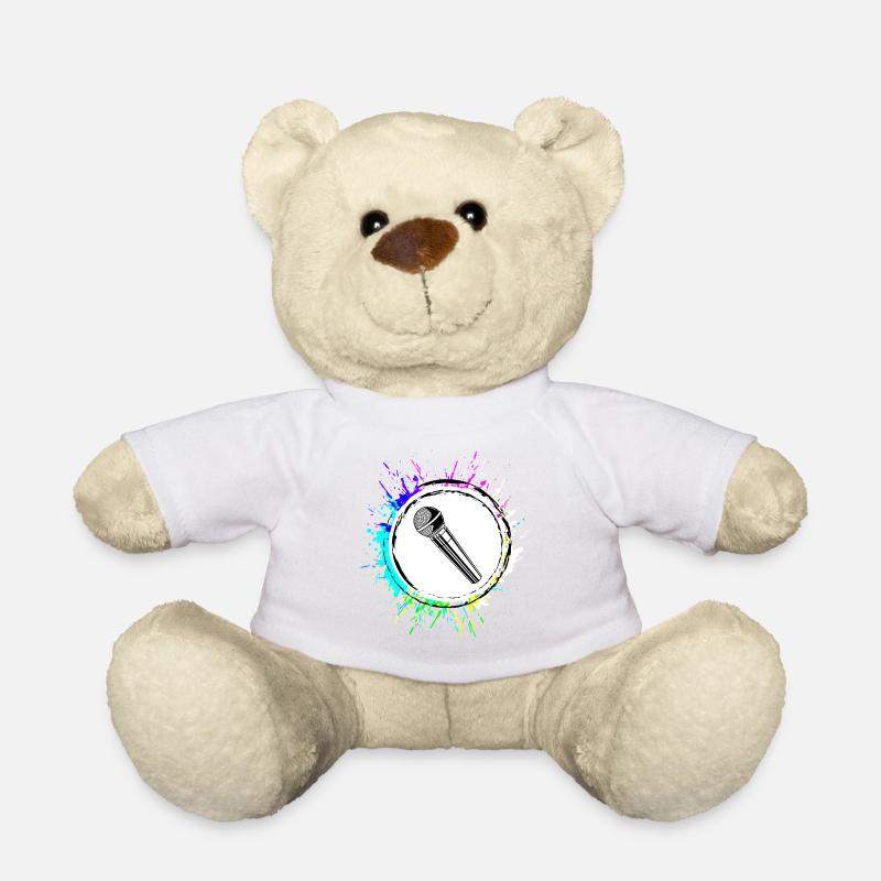 Mikrofon Symbol - Teddy - Weiß