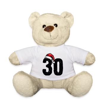 30 Numéro Noël - Nounours - blanc - Devant
