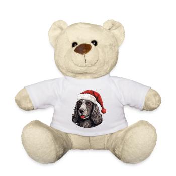 Cocker Spaniel Hund Weihnachten Lustig Xmas - Teddy - Weiß - Vorne