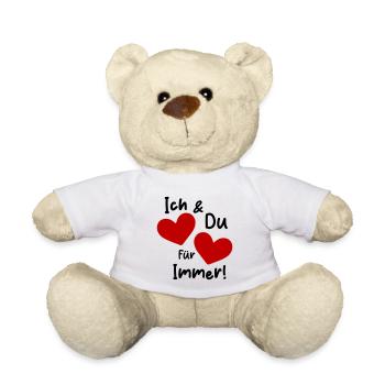 Toi et moi dans l’amour pour toujours - Nounours - blanc - Devant