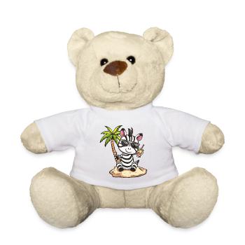 Zebra Sommer Strand Urlaub - Teddy - Weiß - Vorne