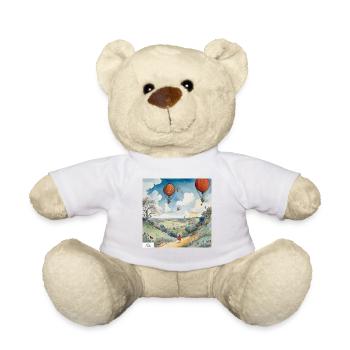 Joyeux dessin animé vintage d’été - Nounours - blanc - Devant