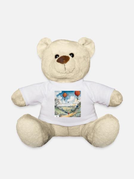 Glücklicher Sommer Vintage Cartoon - Teddy - Weiß