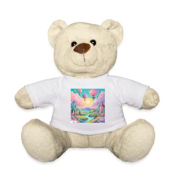 Lovely & joyful fantasy dreamscape - Teddy Bear - white - Front