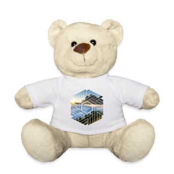 Dolomiten Berglandschaft Grafikdesign - Teddy - Weiß - Vorne