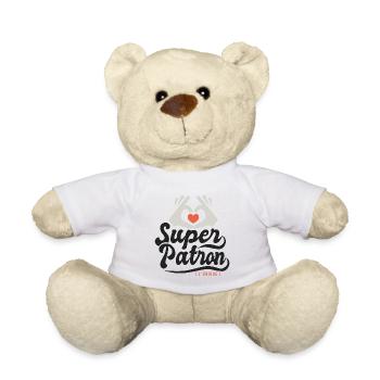 Super patron l'unique cadeau patron - Nounours - blanc - Devant
