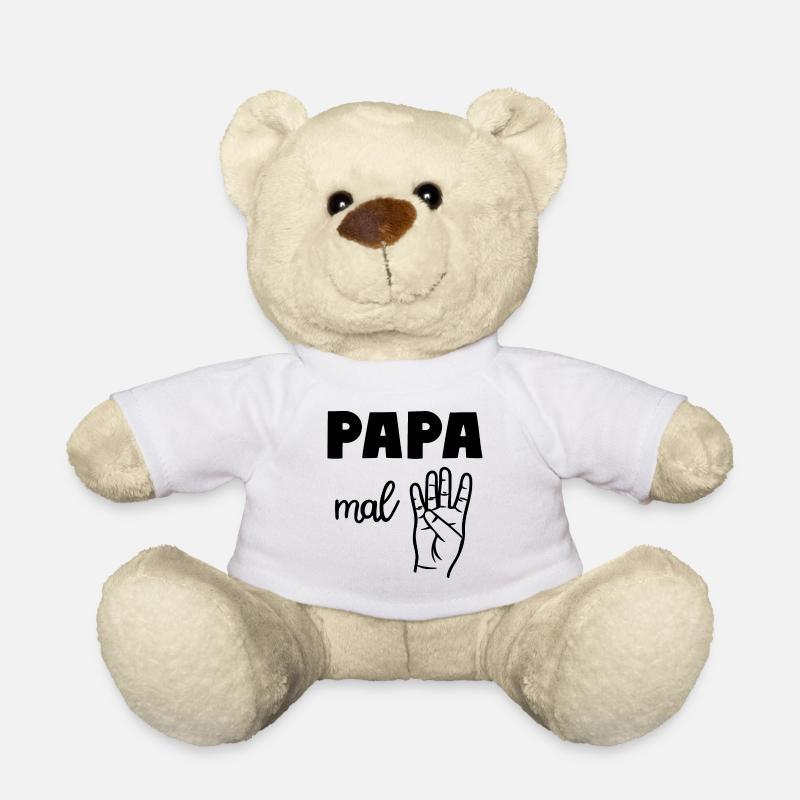 Papa mal Vier Vater - Teddy - Weiß