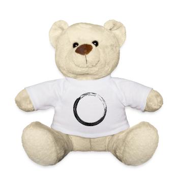 Black circle - Teddy Bear - white - Front