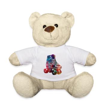 patins à roulettes sport art #roller #skates - Nounours - blanc - Devant