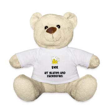 Bier ist gluten und zuckerfrei - Teddy - Weiß - Vorne