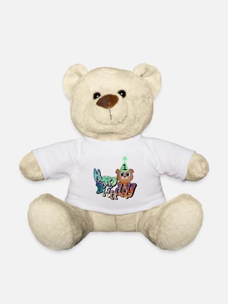 Herzlichen Glückwunsch zum Geburtstag - Teddy - Weiß