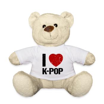 J’adore K-Pop Music Heart - Nounours - blanc - Devant