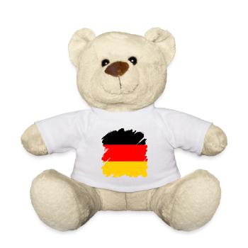 Germany Flag German Flag Used Look Homeland - Teddy Bear - white - Front