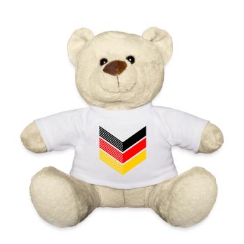 Drapeau Allemagne Drapeau allemand utilisé look home - Nounours - blanc - Devant