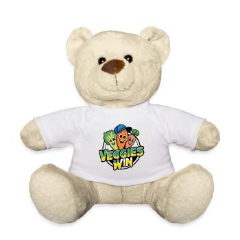 Healthy vegan vegetarian living animal welfare and after - Teddy Bear - white - Front