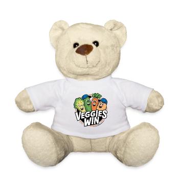 Sustainability Funny vegetables are happy for veggies - Teddy Bear - white - Front